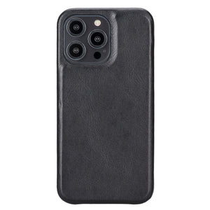 Schwarze Magnetische Lederhülle für iPhone 15 Pro (6,1 Zoll), Prestige