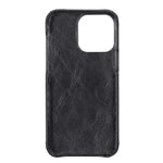 Schwarze Magnetische Lederhülle für iPhone 15 Pro Max (6,7 Zoll), Prestige