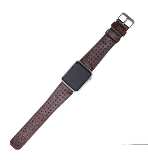 Leder Braun Perforiertes Band für Apple Watch