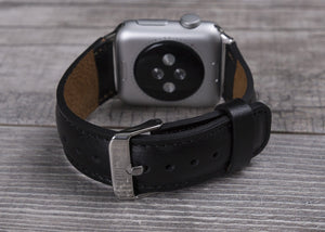 Leder Schwarz Band für Apple Watch