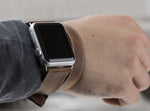 Leder Antik Braun Double Tour für Apple Watch