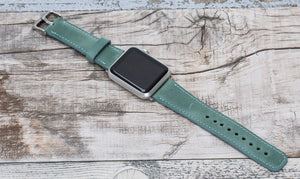 Leder Meergrün Band für Apple Watch