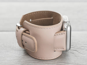 Leder Nude Rosa "2in1" Band für Apple Watch