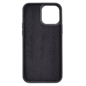 Schwarze magnetische Lederhülle für iPhone 13 Pro Max (6,7 Zoll)