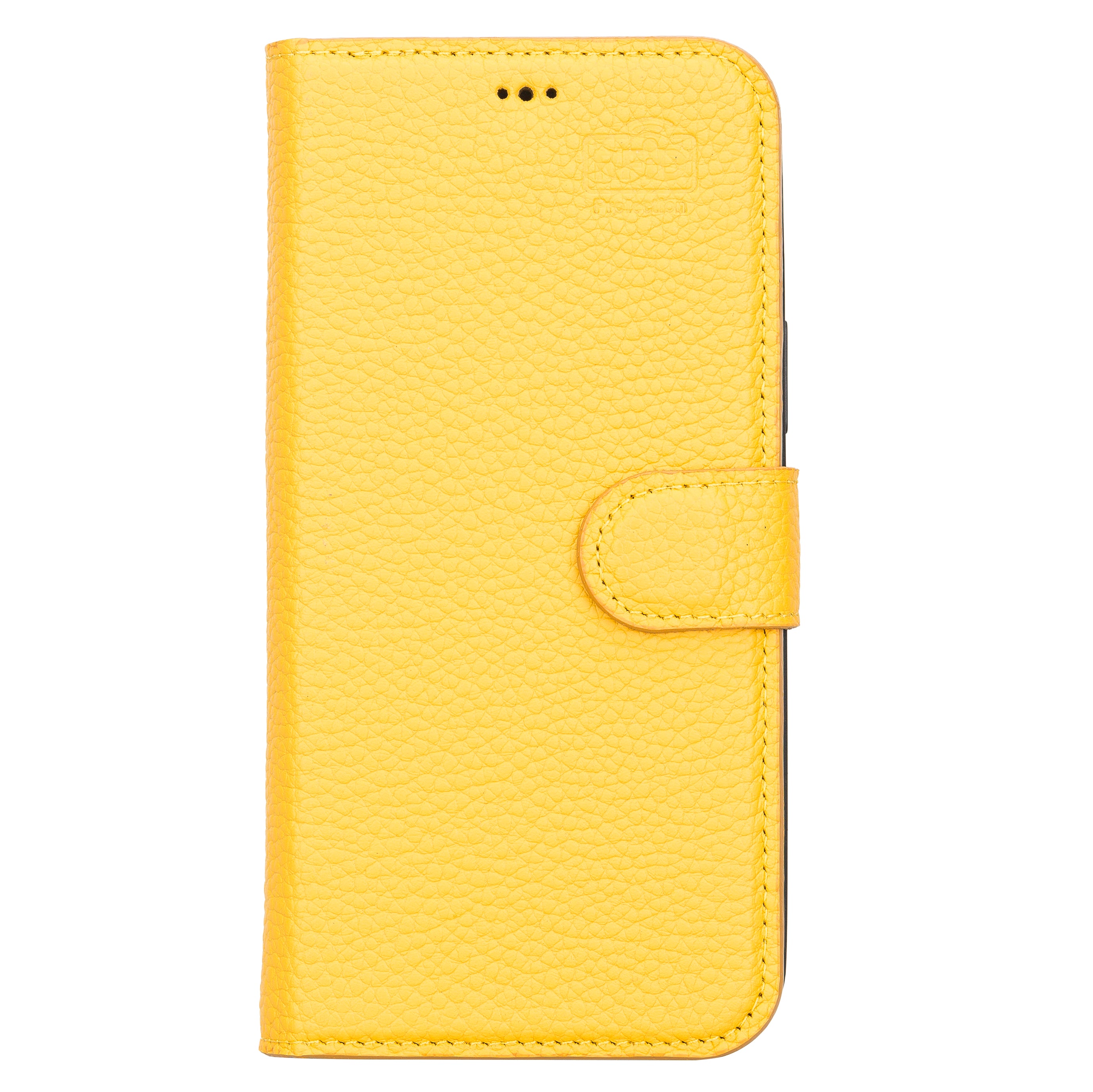 Gelbe Magnetische Lederhülle für iPhone 13 Pro (6,1 Zoll)