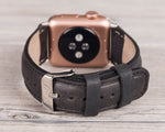 Leder Blau Grau Band für Apple Watch