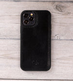 Schwarz Magnetische Ledertasche für iPhone 12 & Pro (6,1 Zoll)