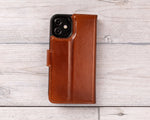 Braun Magnetische Ledertasche für iPhone 12 Mini (5,4 Zoll)