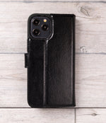 Schwarz Magnetische Ledertasche für iPhone 12 Pro MAX (6,7 Zoll)