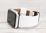 Weißes Lederband für Apple Watch