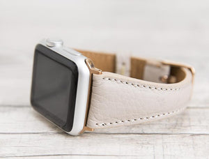 Leder Beige Slim Band