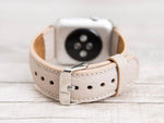 Beiges Lederband für Apple Watch